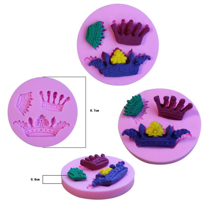 Molde Fondant 3 Coronas Silicona2