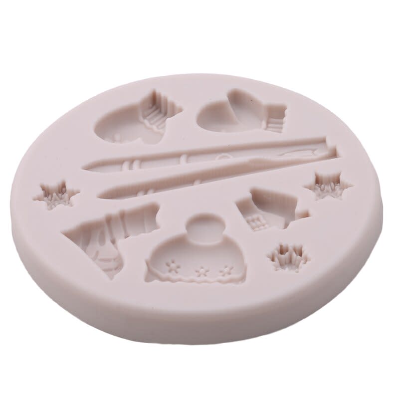 Molde Fondant Equipo de Nieve Silicona2