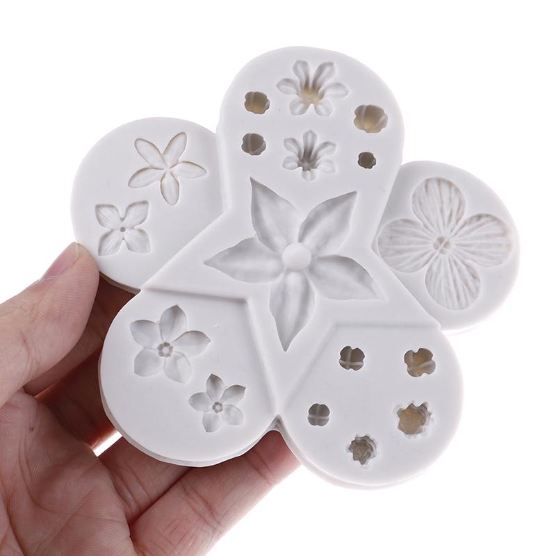 Molde Fondant Flores Variadas Silicona2