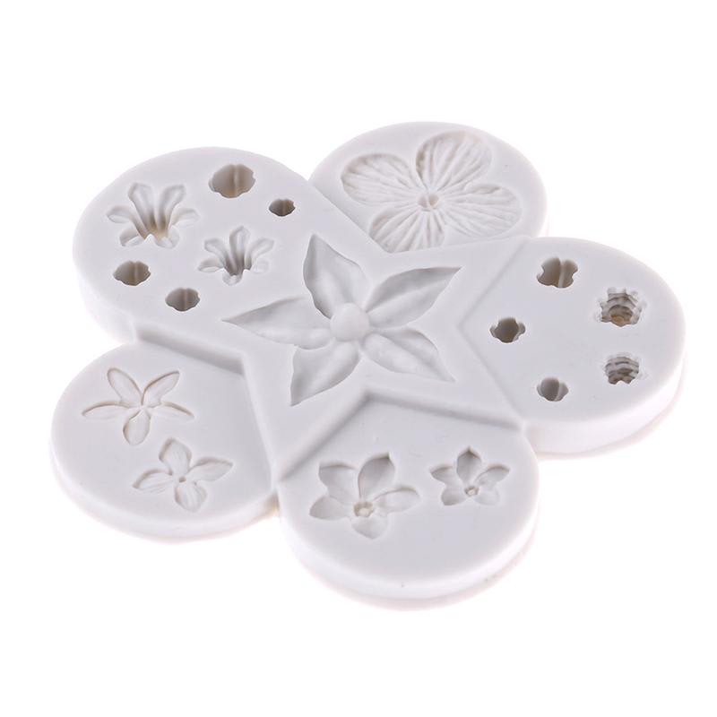 Molde Fondant Flores Variadas Silicona3