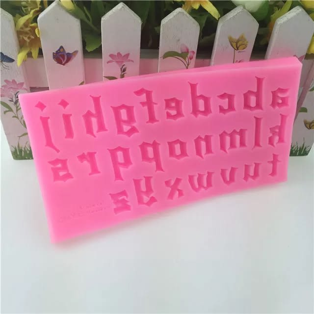Molde Fondant Letras Góticas Minúsculas Silicona2