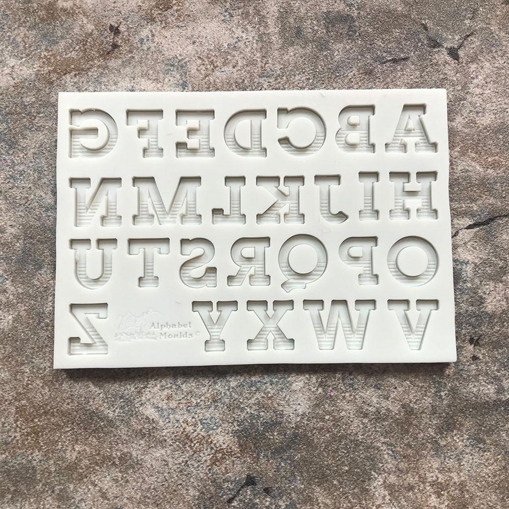 Molde Fondant Mayúsculas Lineas Silicona2