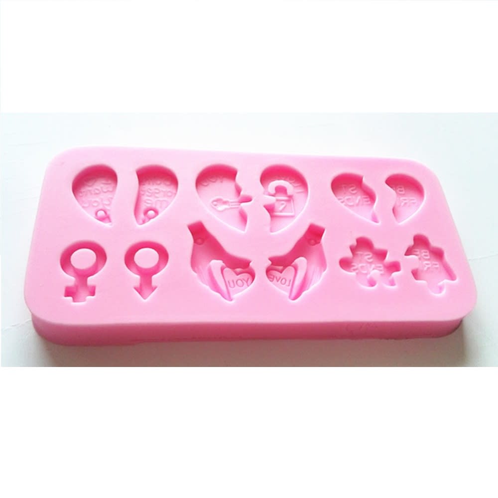 Molde Fondant Amor en 2 Partes Silicona3
