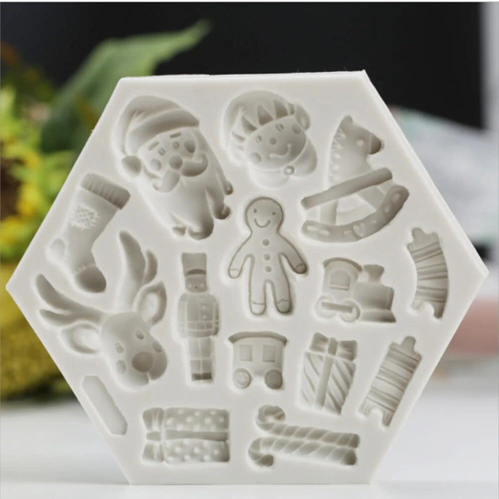 Molde Fondant Mix Navidad Silicona2