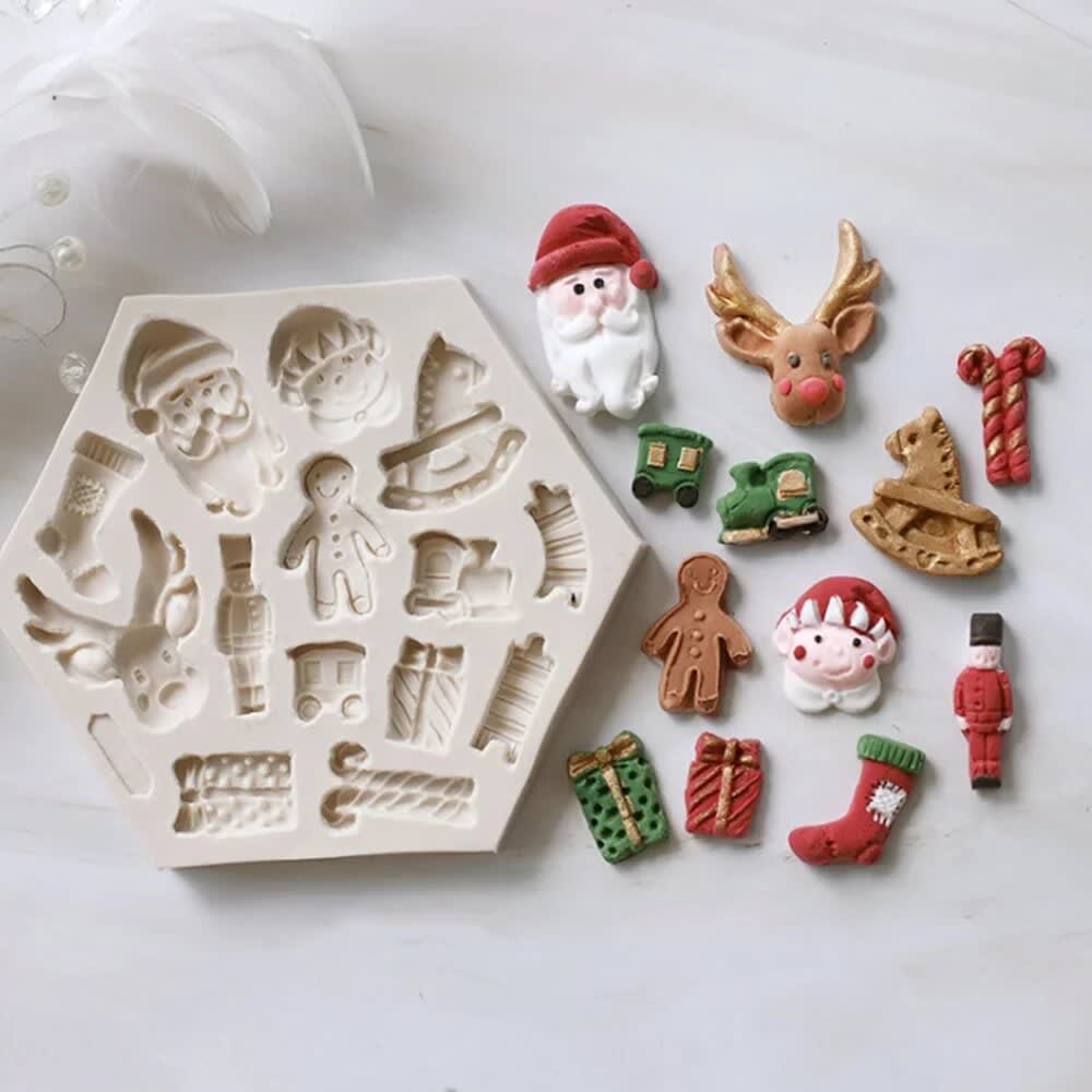 Molde Fondant Mix Navidad Silicona3