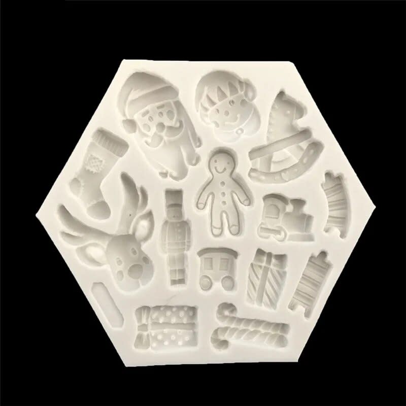 Molde Fondant Mix Navidad Silicona4