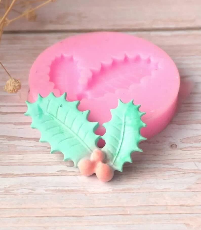 Molde Fondant 1 Muerdago Silicona2