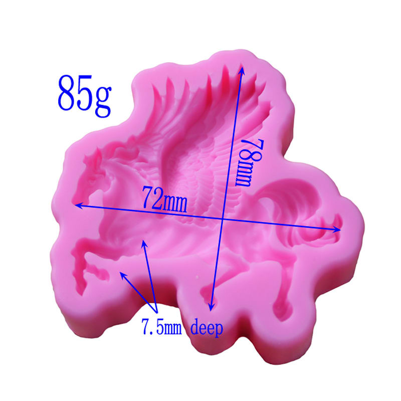 Molde Fondant Pegaso Silicona2