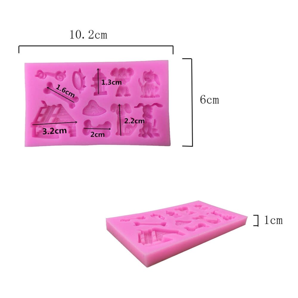 Molde Fondant Perros Silicona3
