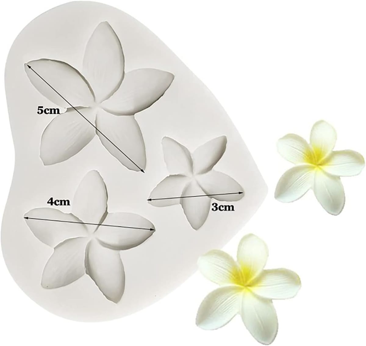 Molde Fondant Flor Plumeria Silicona4