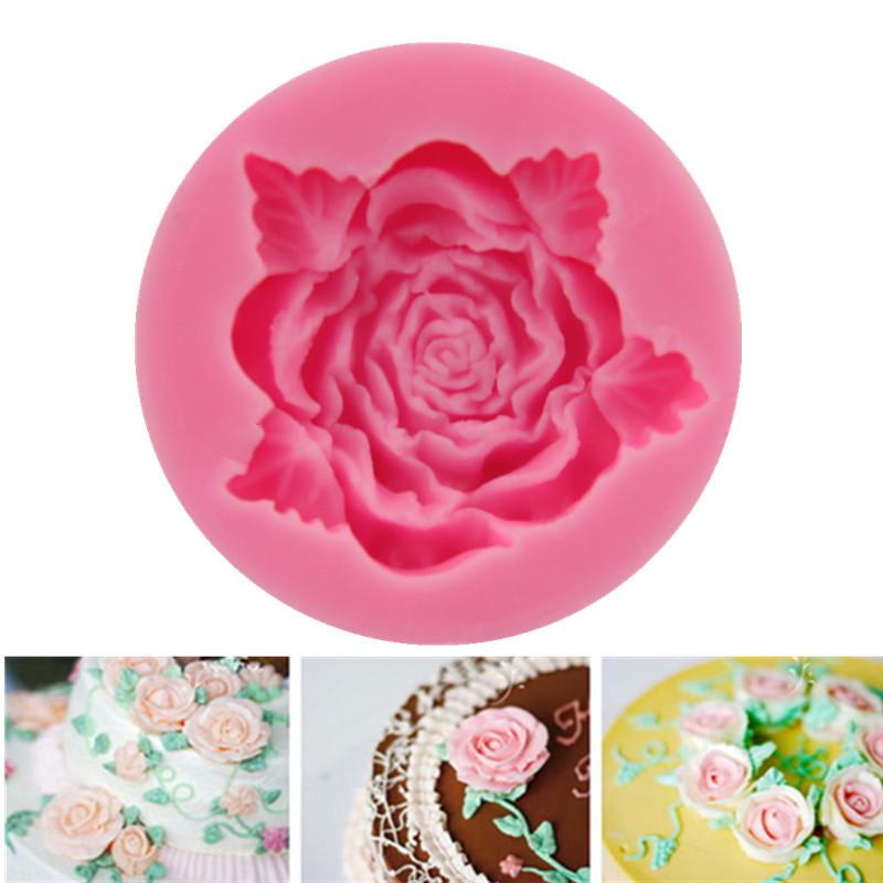 Molde Fondant Rosa Pequeña 2 Silicona2