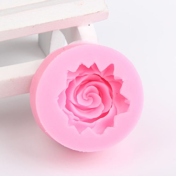 Molde Fondant Rosa Pequeña Silicona2
