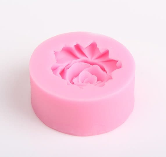 Molde Fondant Rosa Pequeña Silicona3