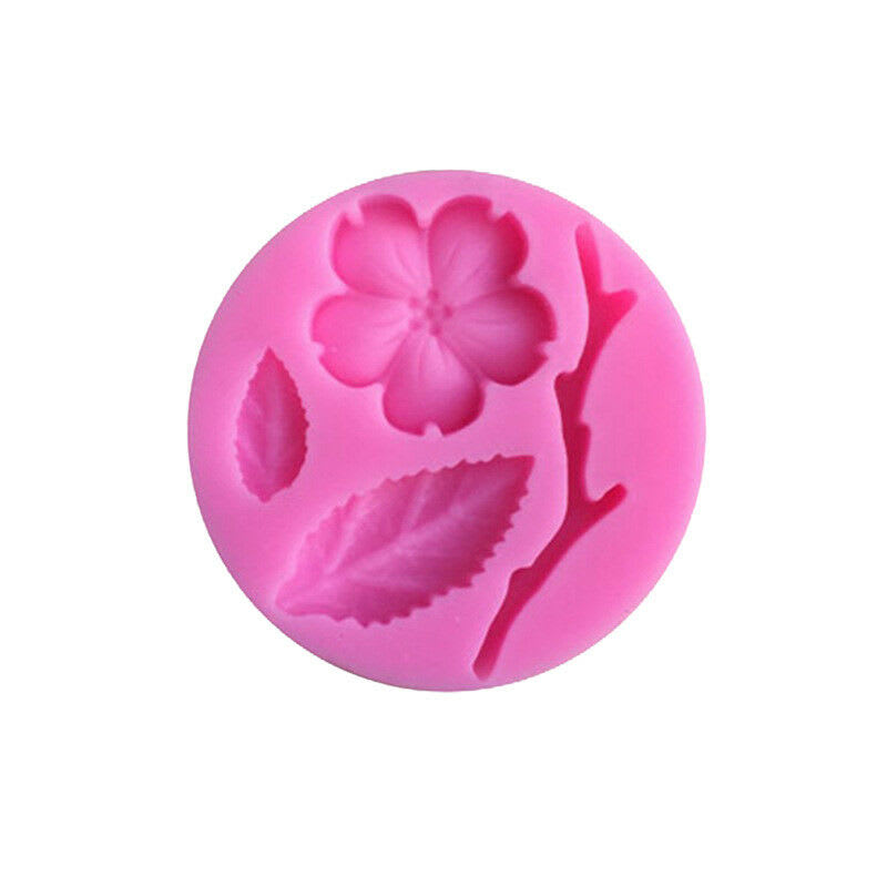 Molde Fondant Flor de Cerezo Silicona2