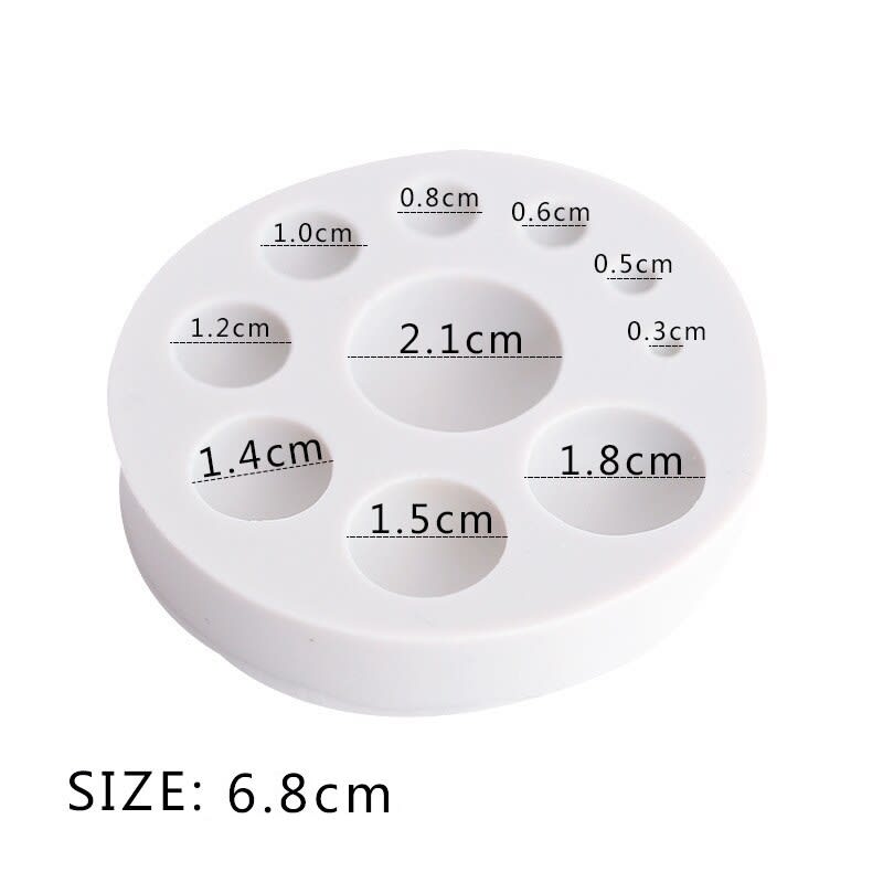 Molde Fondant Semi Esferas Silicona2