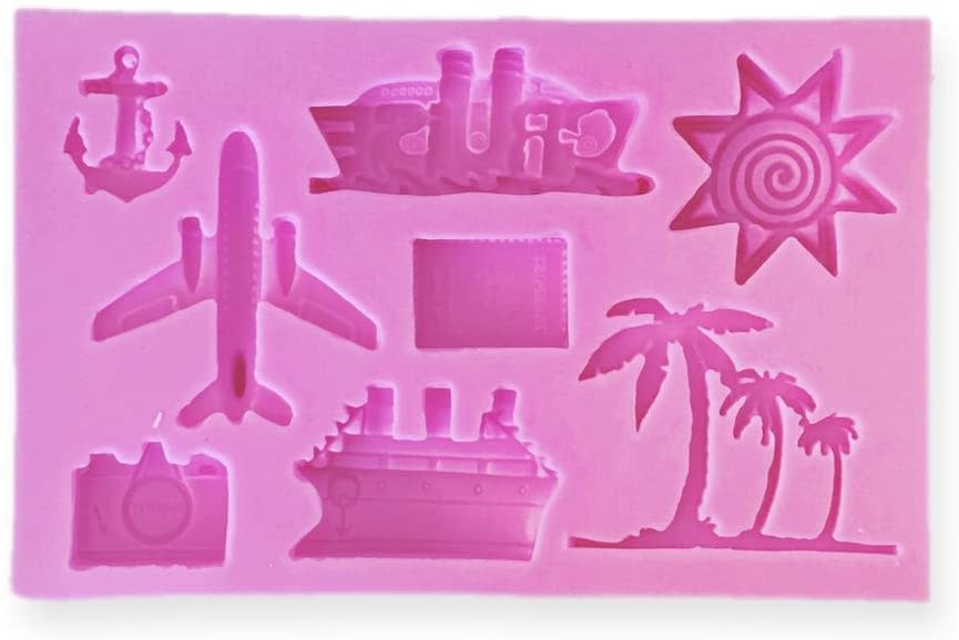 Molde Fondant Viajes Silicona2