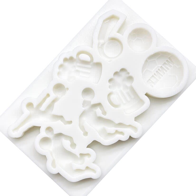 Molde Fondant Futbol Fan Silicona4