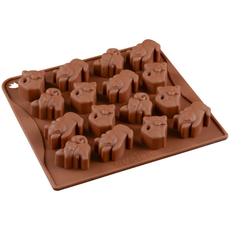 Molde Chocolate Gatos Silicona4