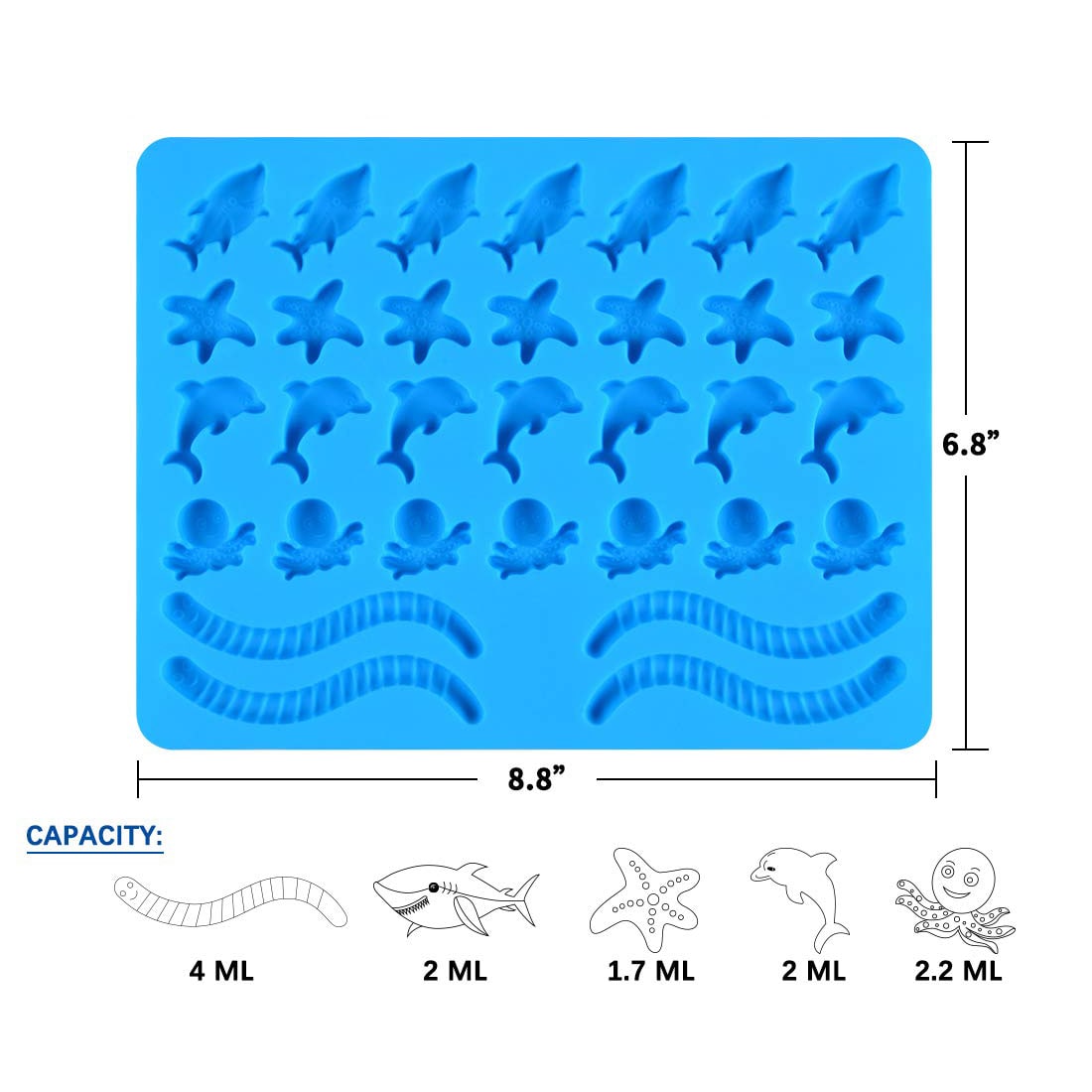 Molde Gomitas Oceano Silicona2