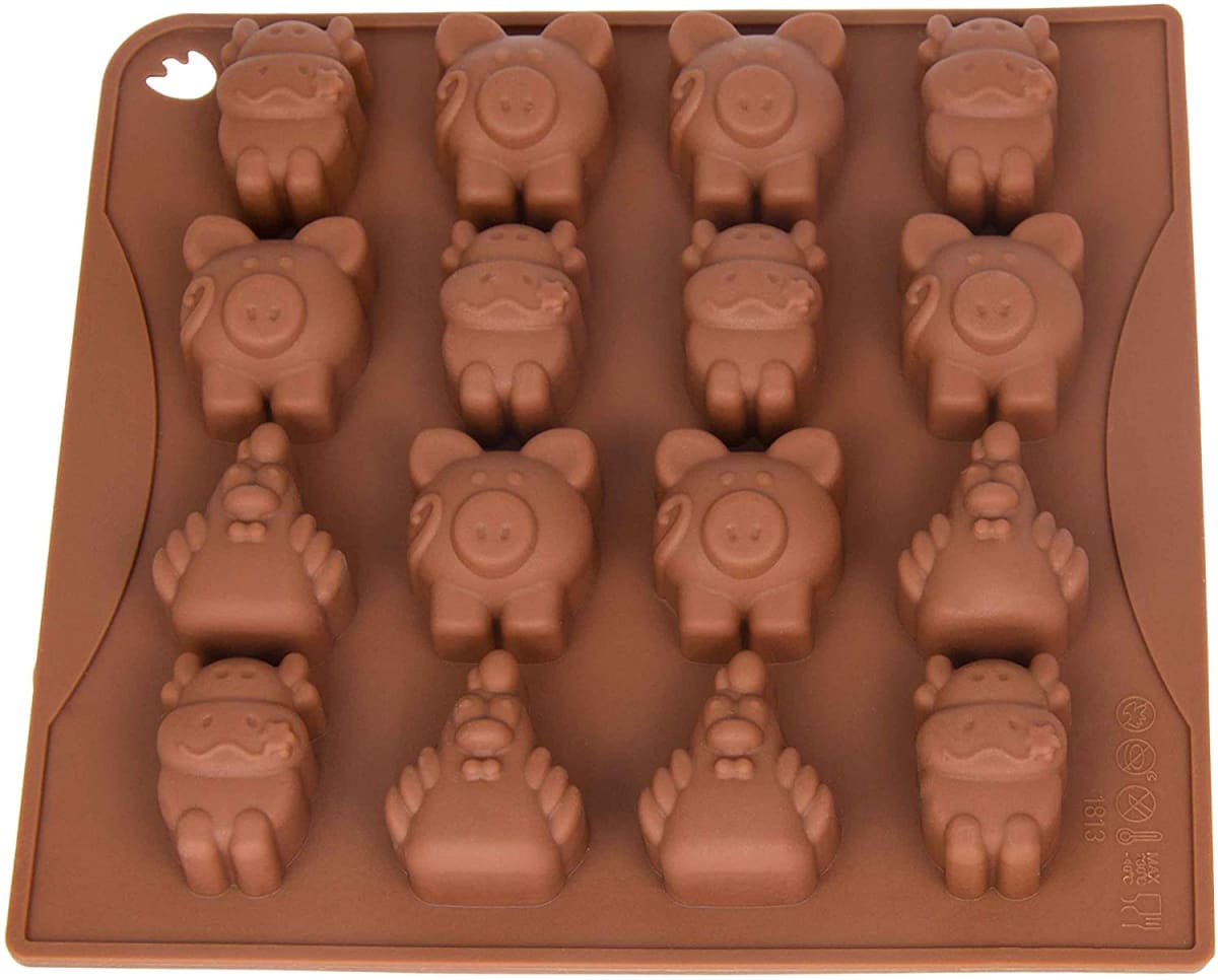 Molde Chocolate Cerdo, Vaca y Gallina Silicona2