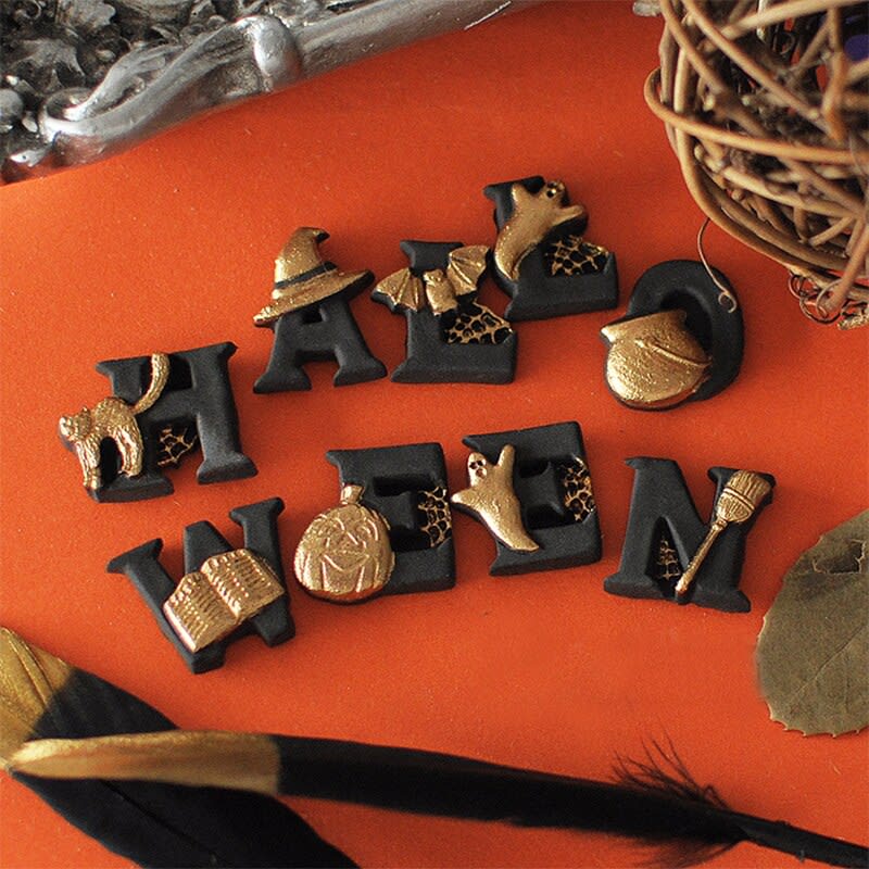 Molde Fondant Halloween Letras Silicona2