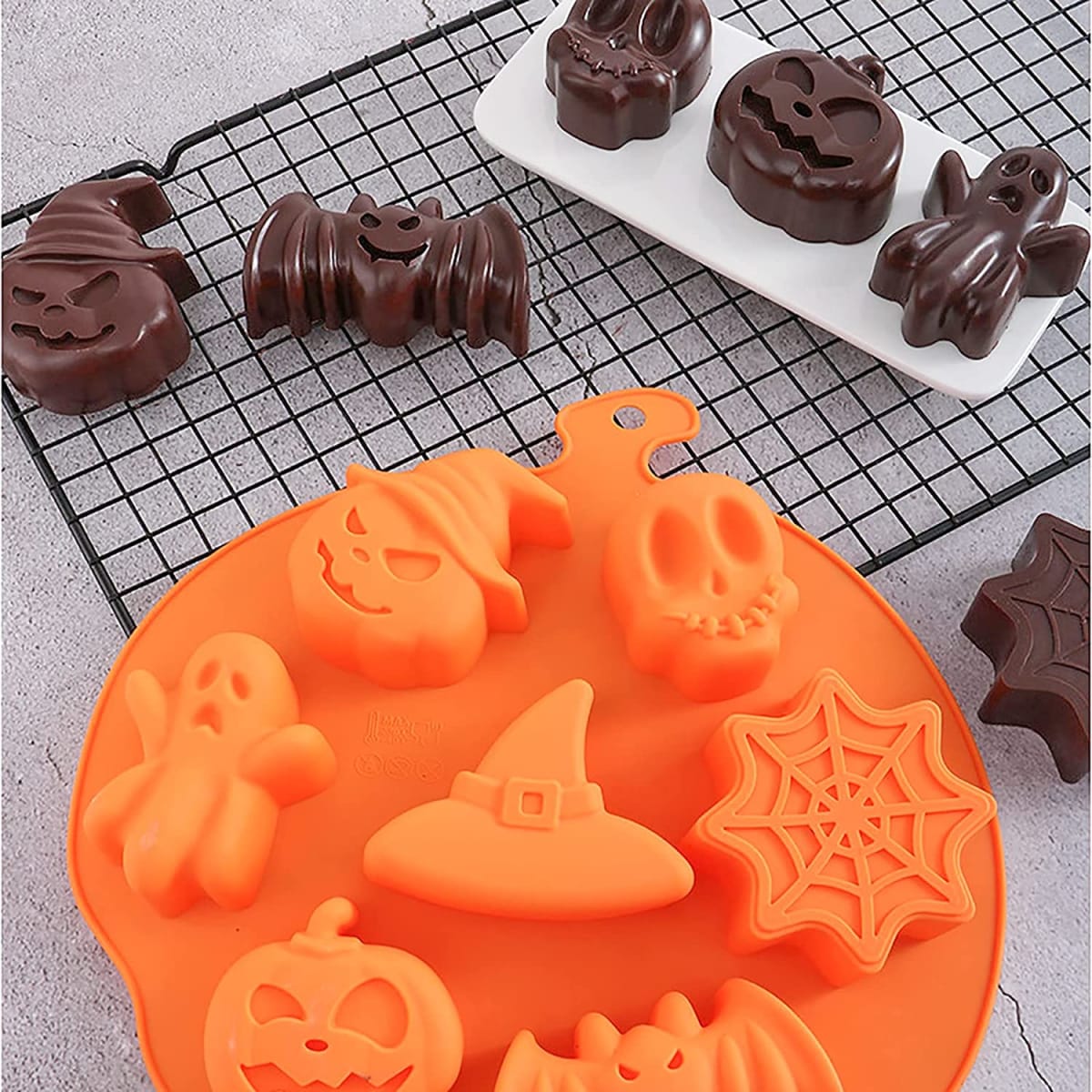 Molde Silicona Halloween Grande 7 Cavidades4