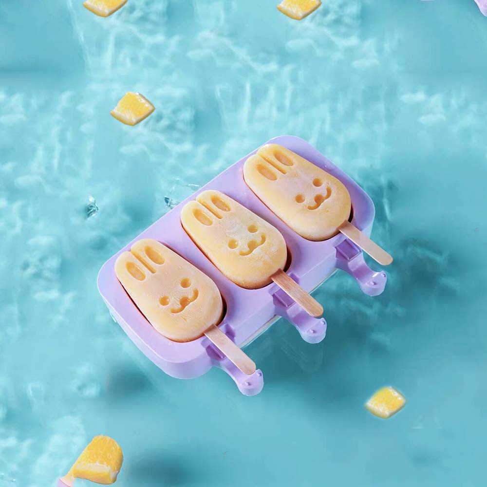 Molde Helado Cakesicles Conejo 3 Cavidades Silicona2