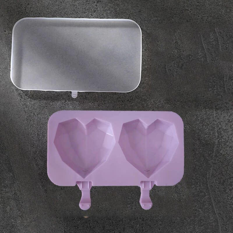 Molde Helado Cakesicles Corazón Diamante 2 Cavidades3