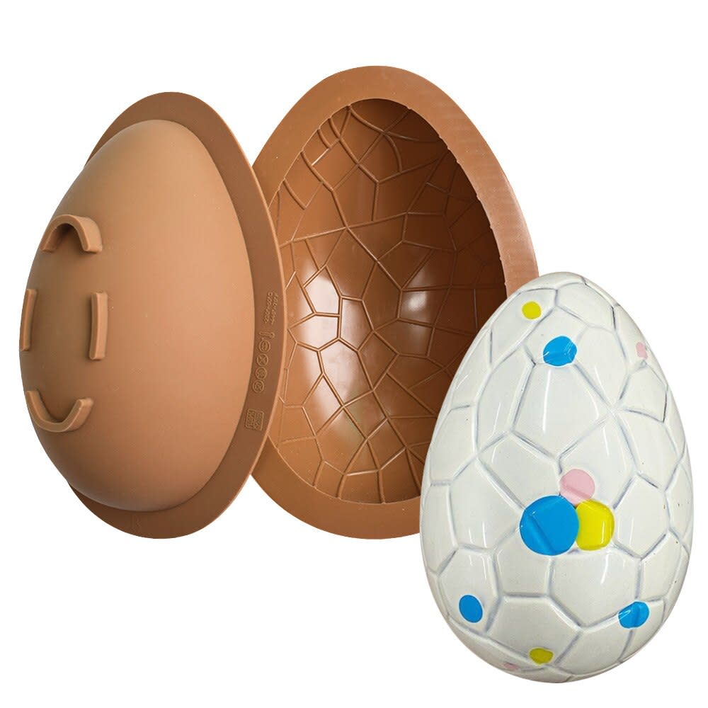 Molde Chocolate Silicona Huevo Craquelado 15 cm.2