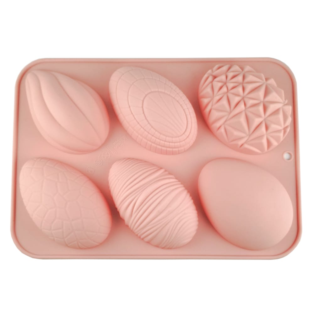 Molde Huevos con Diseños 6 Cavidades Silicona 0
