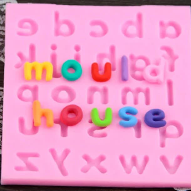 Molde Fondant Letras Minúsculas Lisas Silicona2