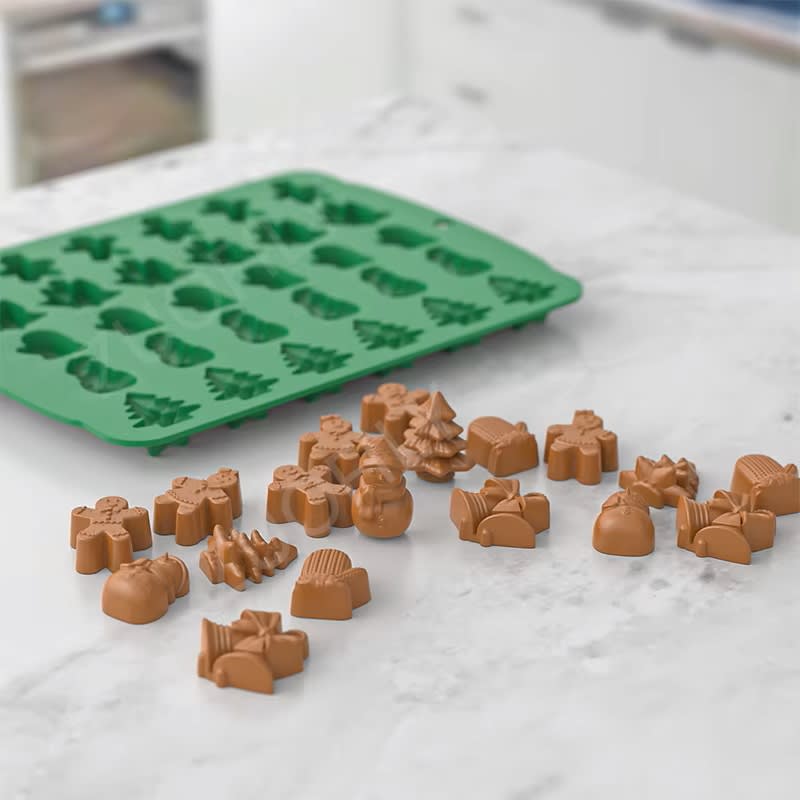 Molde Chocolate Navidad 30 cavidades Silicona2