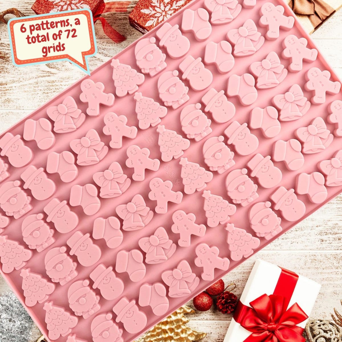 Molde Chocolate Silicona Navidad 72 Cavidades3