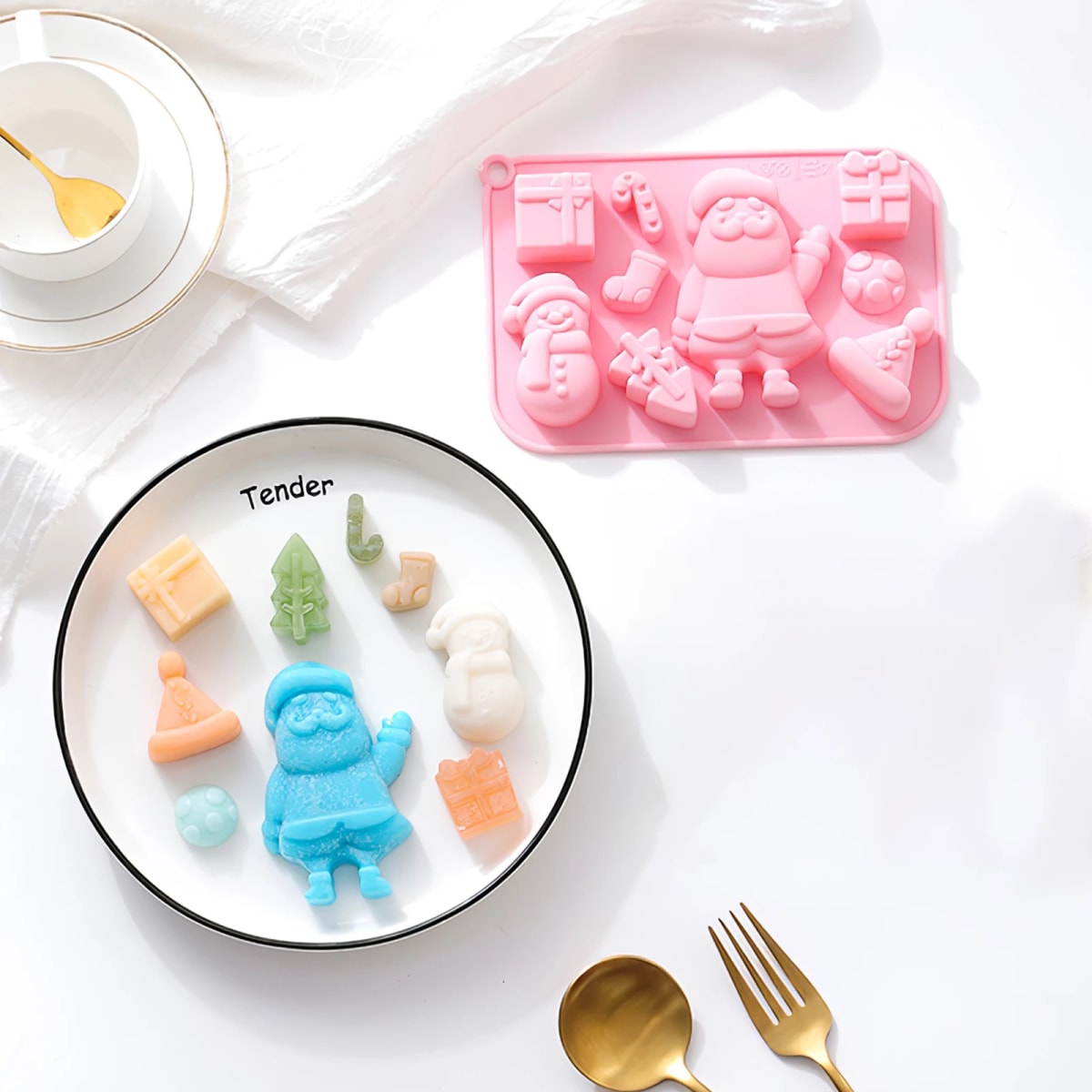 Molde Silicona 9 Figuras de Navidad2