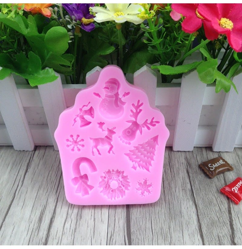Molde Fondant Navidad Diseños 1 Silicona2