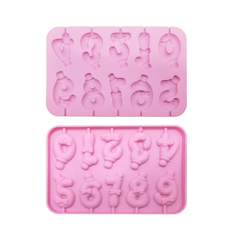 Molde Silicona Paleta Números Sombrero3