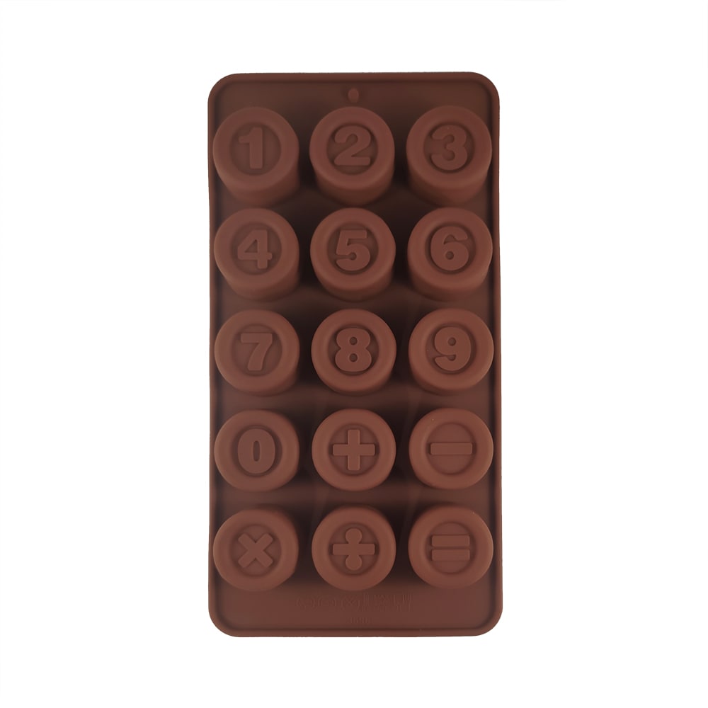 Molde Chocolate Silicona Boton Números2