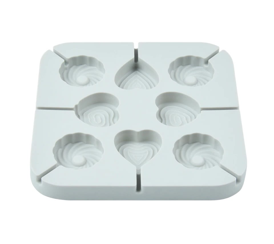 Molde Silicona Paletas Corazón y Roscas2