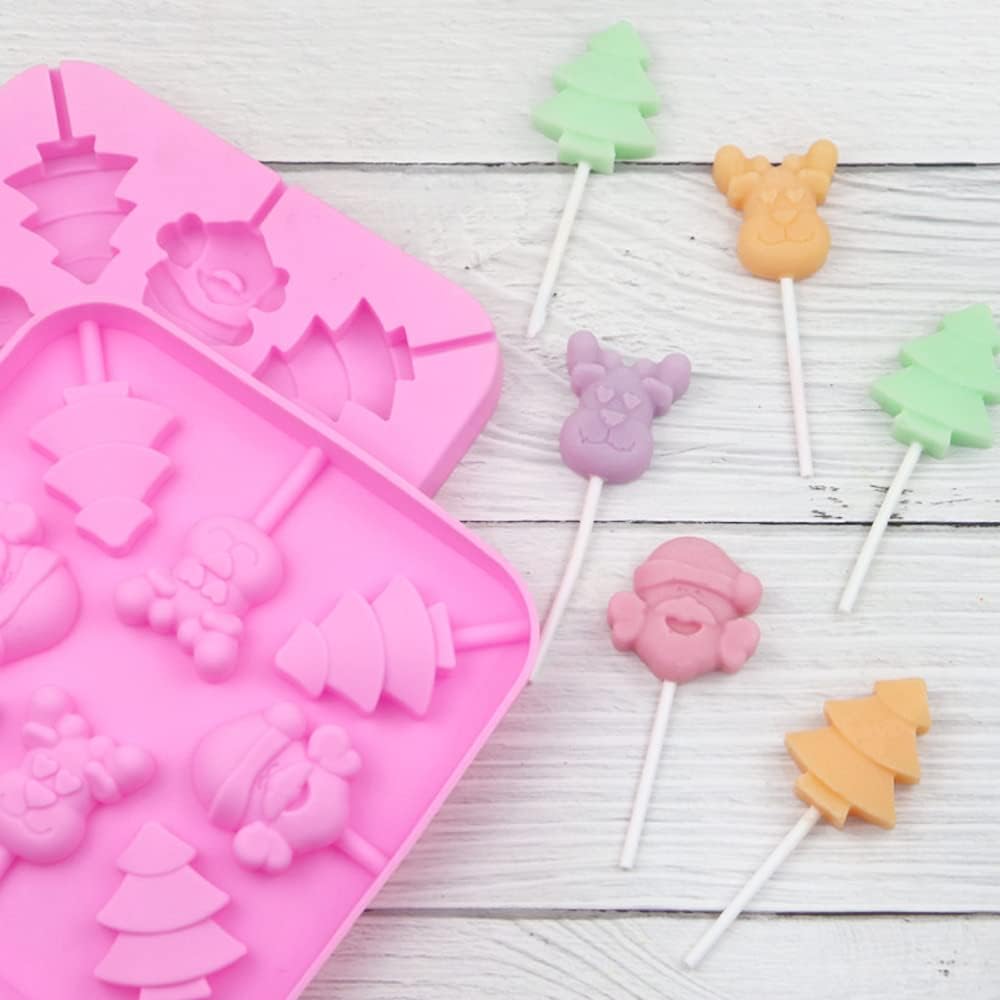 Molde Silicona Paletas de Navidad2