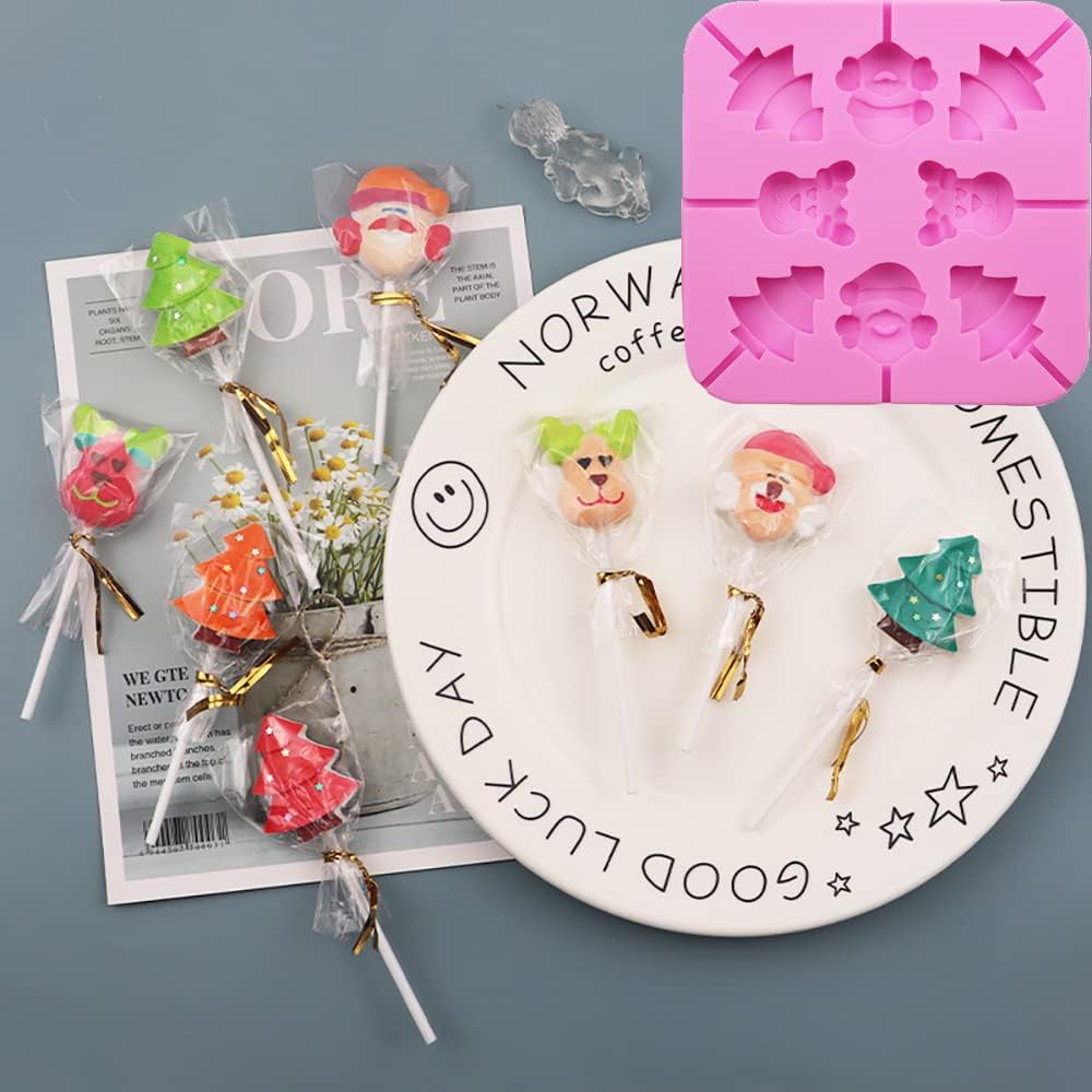 Molde Silicona Paletas de Navidad3