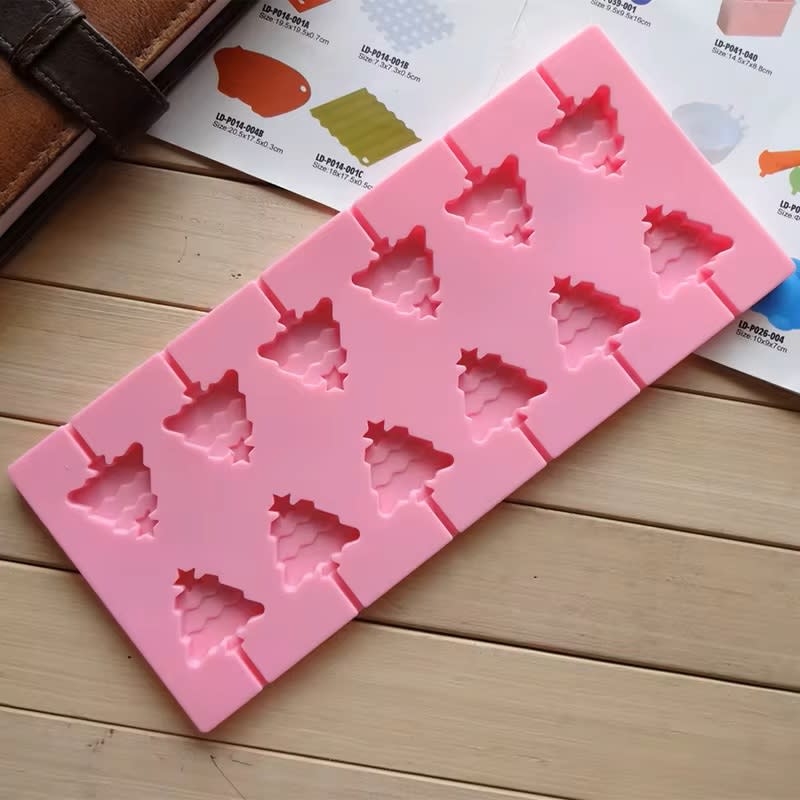 Molde Silicona Paletas Pinos4