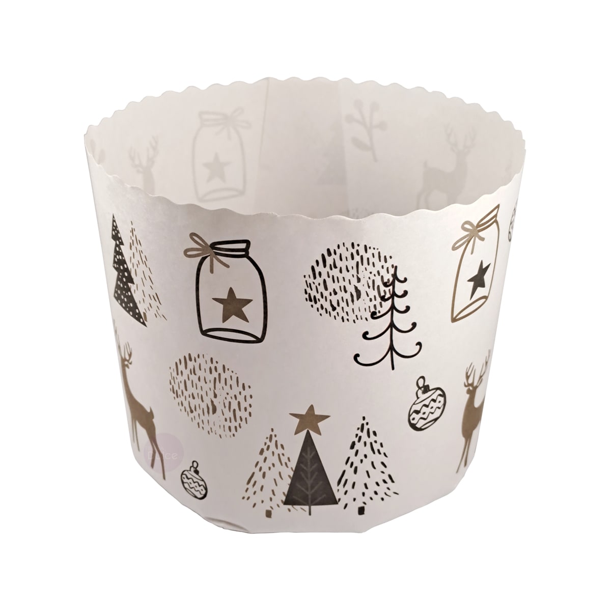 Molde Papel Panettone Navidad 1 kg. N°11 - 5 Unidades3