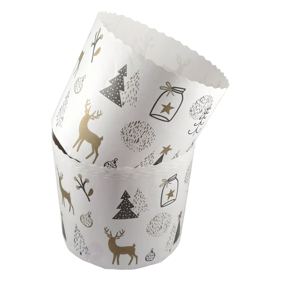 Molde Papel Panettone Navidad 1 kg. N°11 - 5 Unidades2