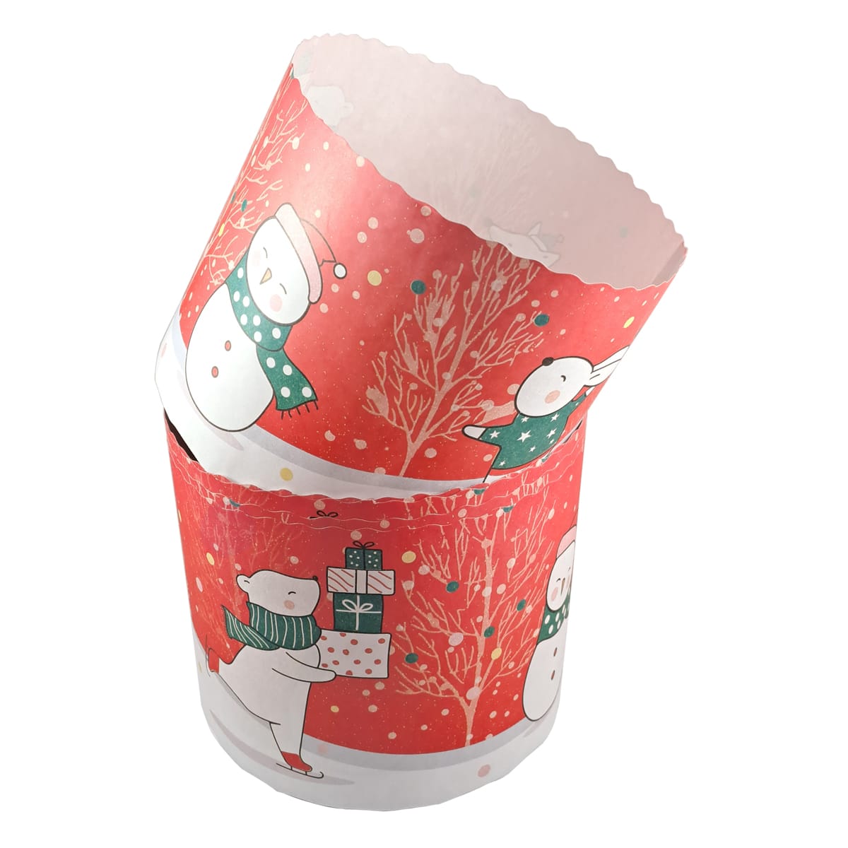 Molde Papel Panettone Navidad 1 kg. N°6 - 5 Unidades2
