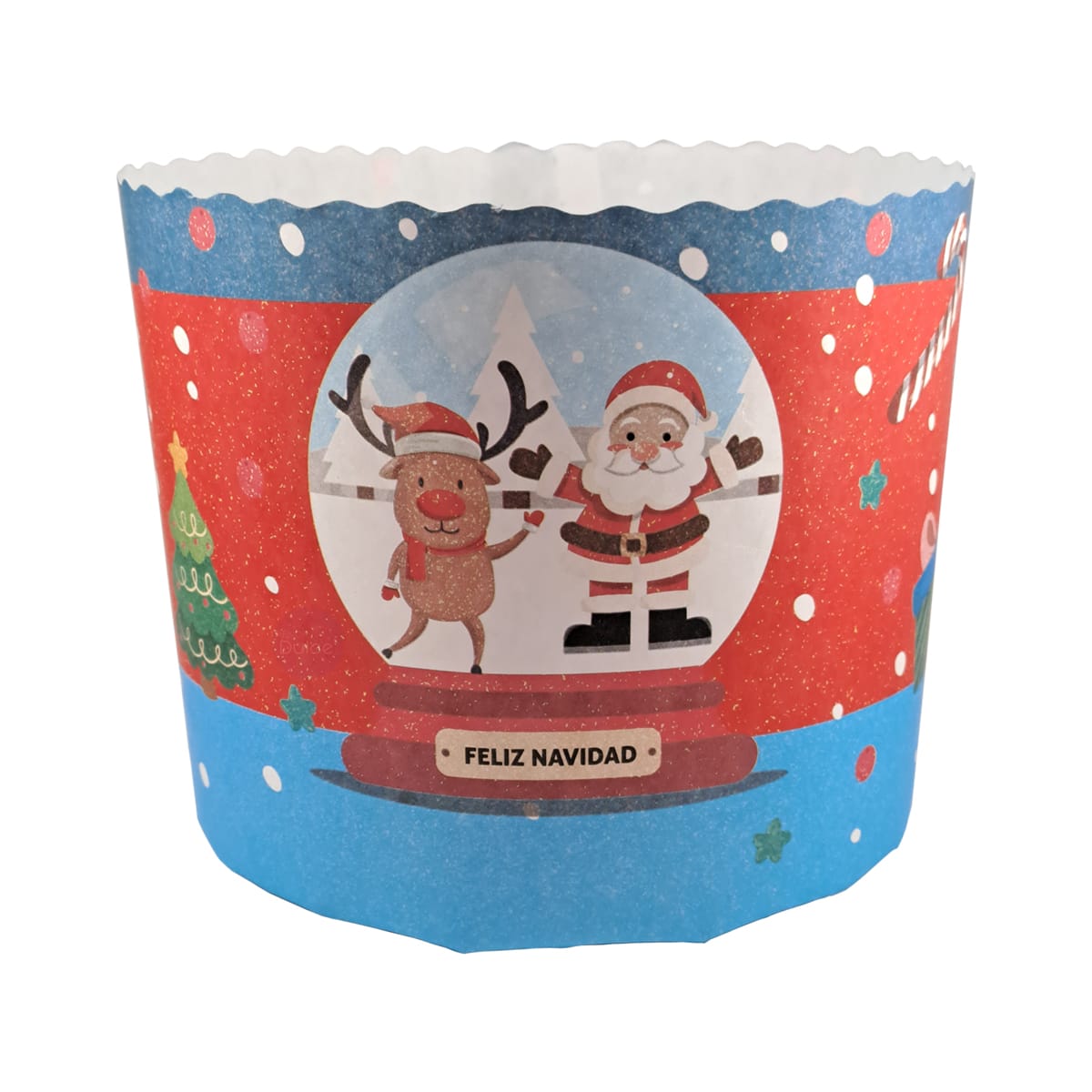 Molde Papel Panettone Navidad 1 kg. N°8 - 5 Unidades 0