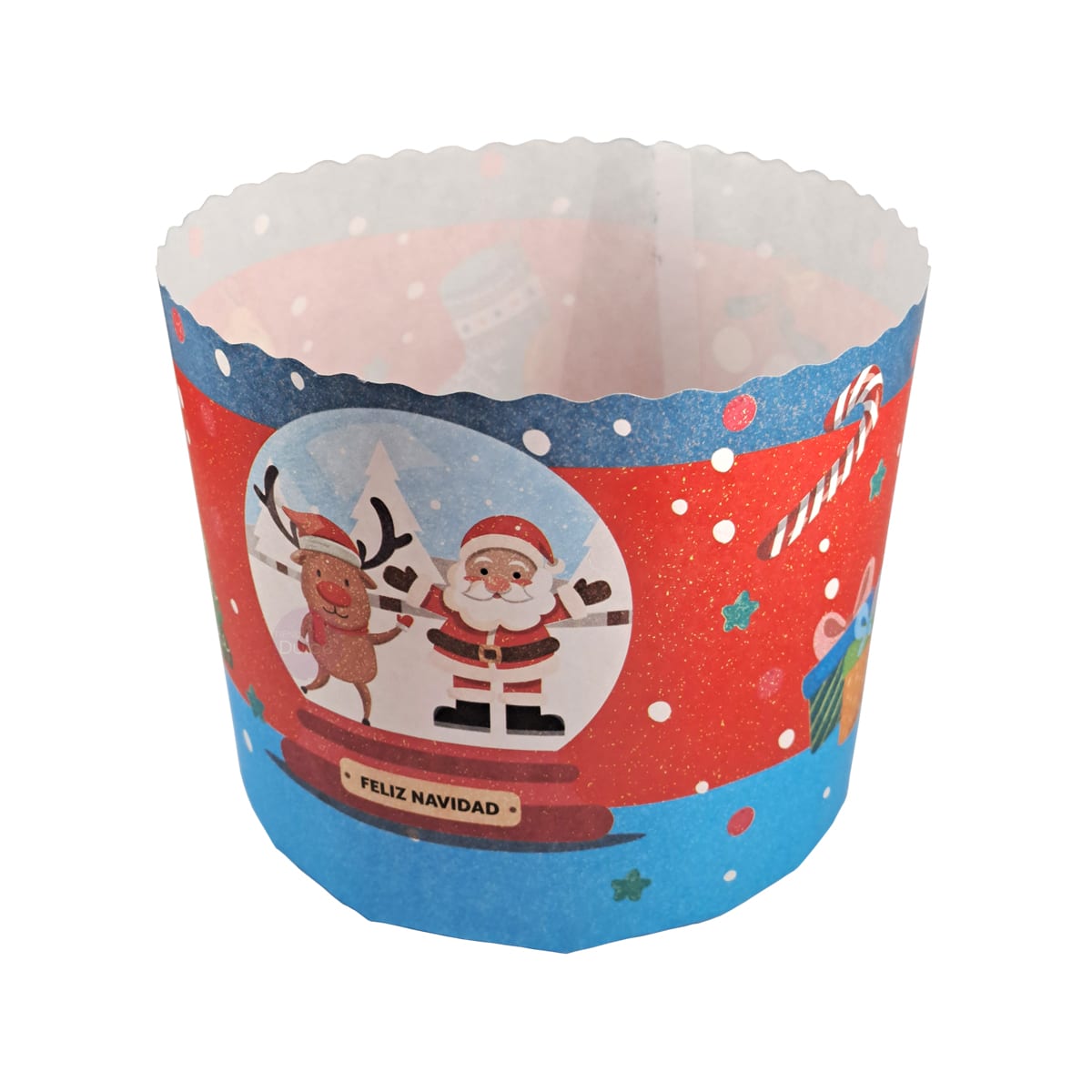 Molde Papel Panettone Navidad 1 kg. N°8 - 5 Unidades3