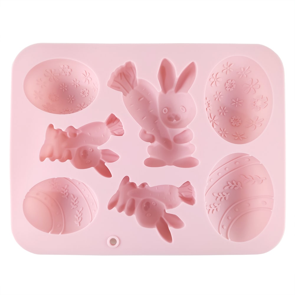 Molde Silicona Conejos y Huevos 7 Cavidades2