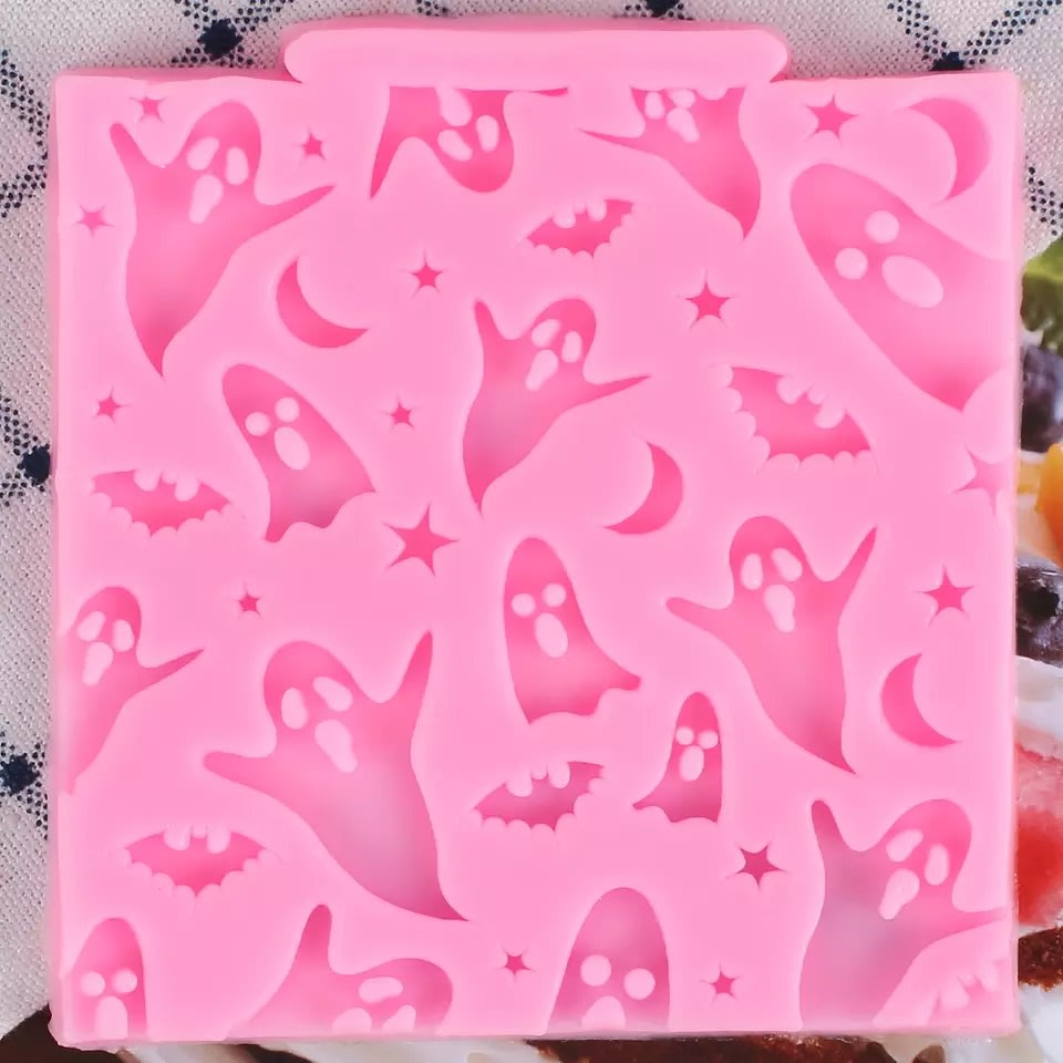 Molde Fondant Plantilla Fantasmas Silicona2