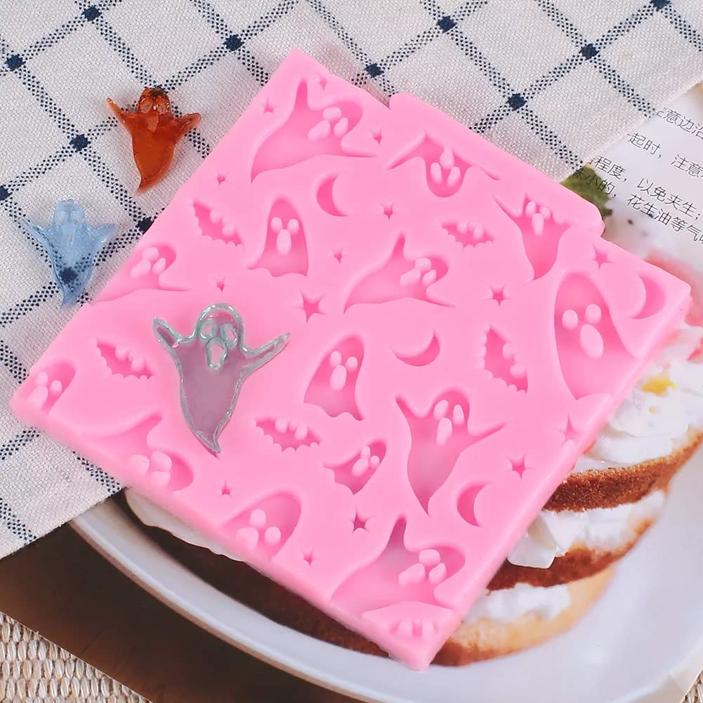 Molde Fondant Plantilla Fantasmas Silicona3