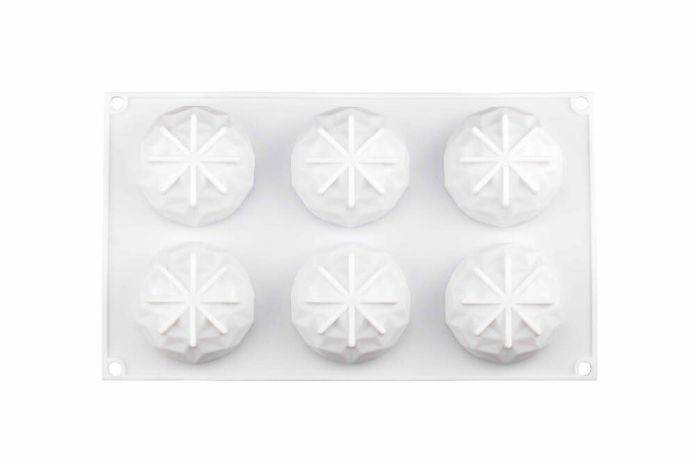 Molde Silicona Diamante Redondo 6 Cavidades2